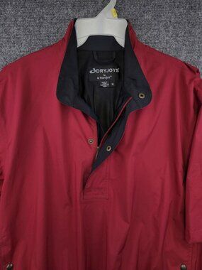 Dryjoys by Footjoy Men’s Red Pullover Medium Shortsleeve 1/4 Zip w/ Snaps FJ
